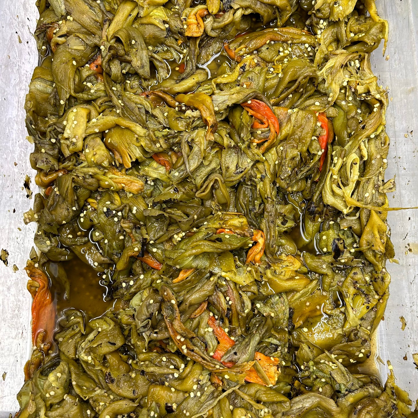 Locally roasted green chile used in Silver Leaf Farms Green Chile Peach Jam