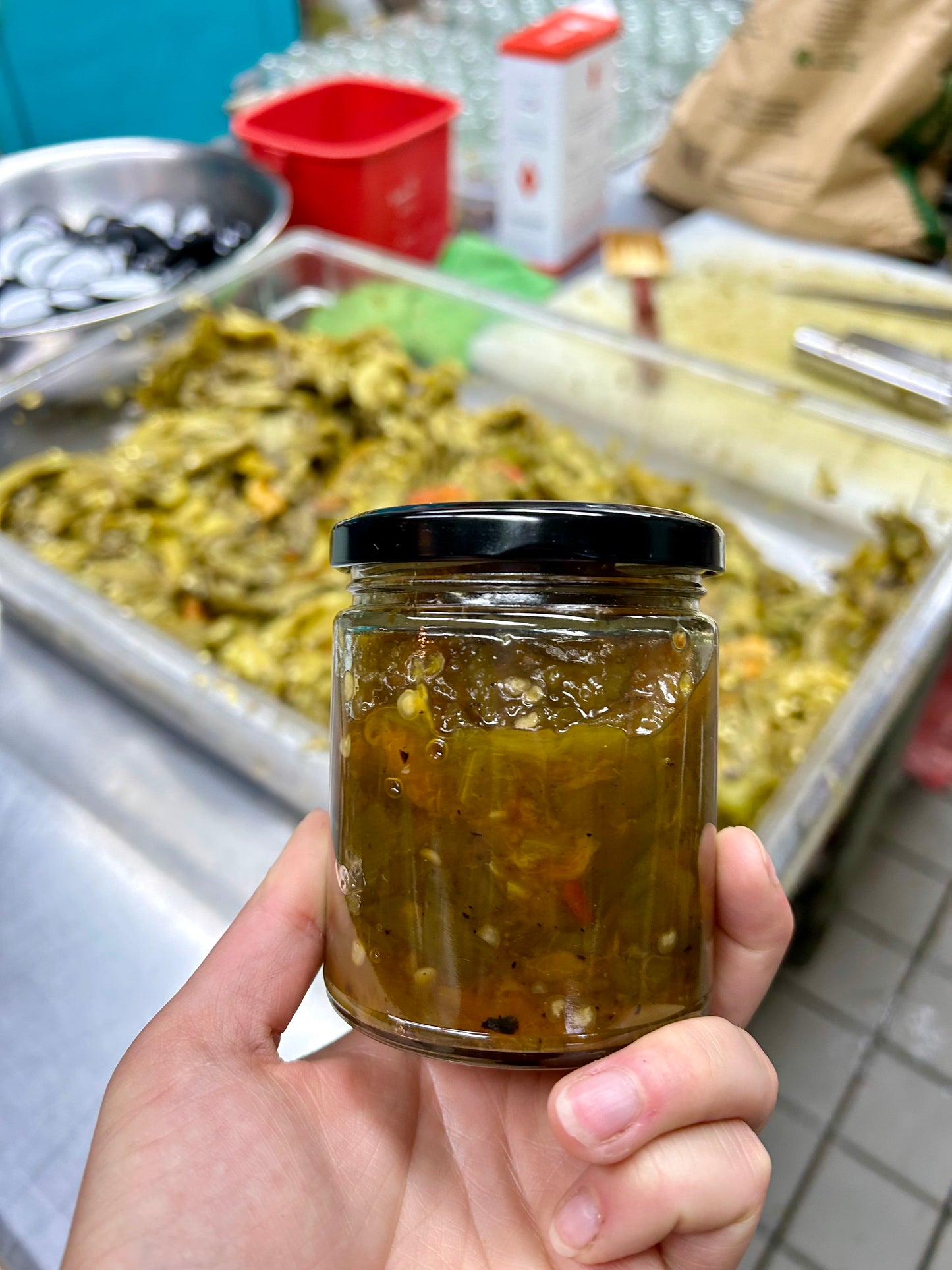 Green Chile Peach Jam