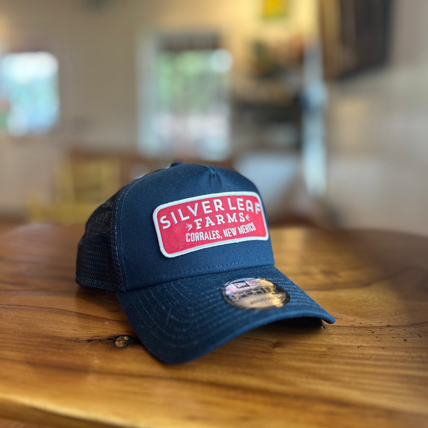 Trucker Hat with Silver Leaf Farms Patch